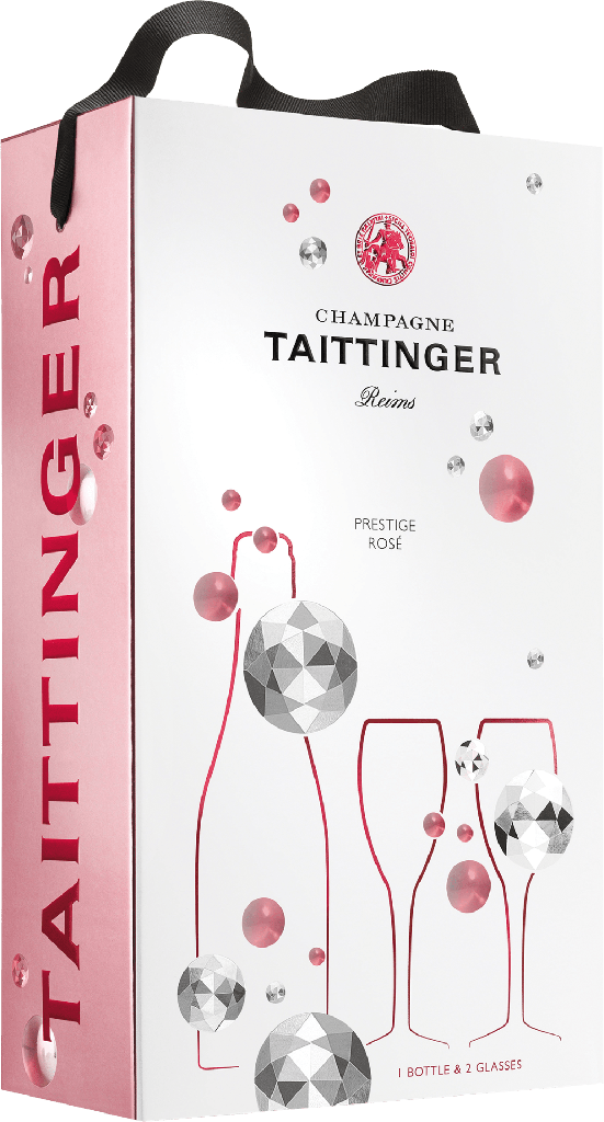 Taittinger Brut Prestige Rose Champagne / Glass Set