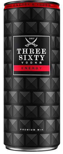 [2491] Three Sixty Vodka Dose 12 x 0,33 l